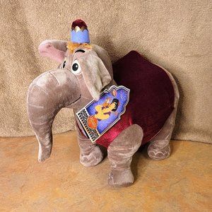 Vintage Disney Store Aladdin Abu as Elephant Plush 14” Stuffed Animal Toy NWT